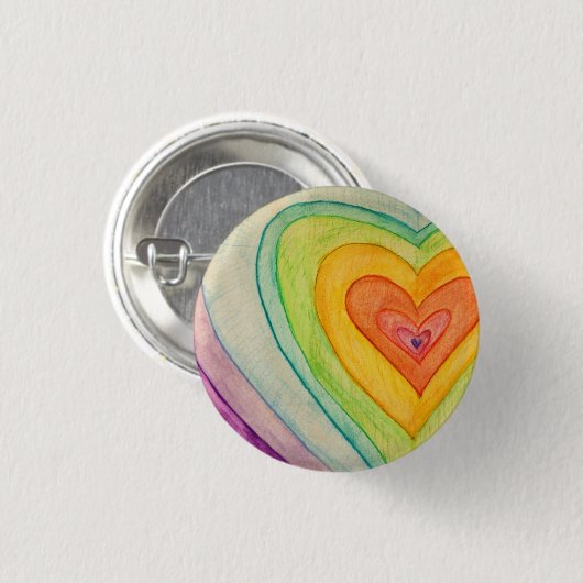 Rainbow Frienship Hörer Kunsttasten oder Lapel Pin Button (Vorne & Hinten)