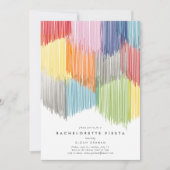 Rainbow Fringe Junggeselinnen-Abschied Einladung (Vorderseite)