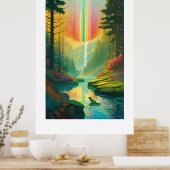 Rainbow Frog Art Poster (Küche)