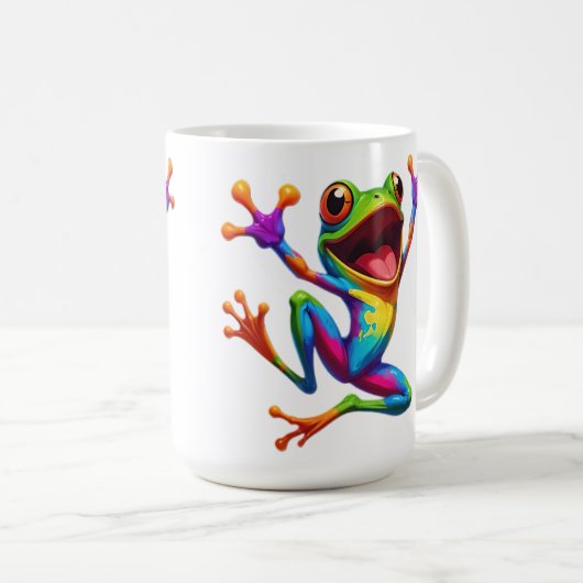 Rainbow Frog  Kaffeetasse (VorderseiteRechts)