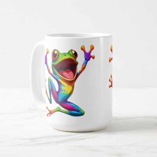 Rainbow Frog Kaffeetasse (Vorderseite Links)