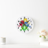 Rainbow Frogs Wall Clock Runde Wanduhr (Zuhause)