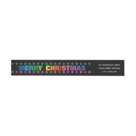 Rainbow Frohe Weihnachten - Long Return Address La