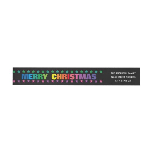Rainbow Frohe Weihnachten - Long Return Address La (Person)