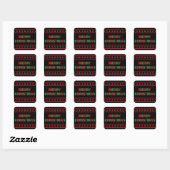 Rainbow Frohe Weihnachten - Square Sticker (Blatt)