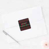 Rainbow Frohe Weihnachten - Square Sticker (Umschlag)
