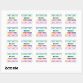 Rainbow Frohe Weihnachten - Square Sticker (Blatt)