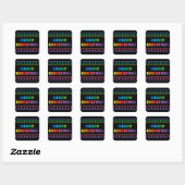 Rainbow Frohe Weihnachten - Square Sticker (Blatt)
