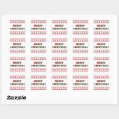 Rainbow Frohe Weihnachten - Square Sticker (Blatt)