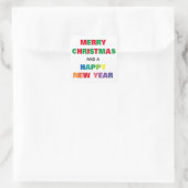 Rainbow Frohe Weihnachten - Square Sticker (Tasche)