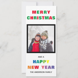 Rainbow Frohe Weihnachten - Vertikale Weihnachtska Einladung