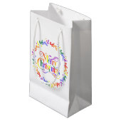 Rainbow Frohe Weihnachts-Wraath-Geschenktasche Kleine Geschenktüte (Vorderseite Schrägansicht)
