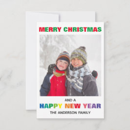 Rainbow Frohe Weihnachtsfeier - 3x5 Weihnachtskart Einladung