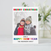 Rainbow Frohe Weihnachtsfeier - 3x5 Weihnachtskart Einladung (Stehend Vorderseite)