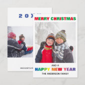 Rainbow Frohe Weihnachtsfeier - 3x5 Weihnachtskart Einladung (Vorne/Hinten)
