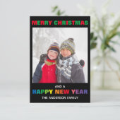 Rainbow Frohe Weihnachtsfeier - 3x5 Weihnachtskart Einladung (Stehend Vorderseite)