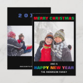 Rainbow Frohe Weihnachtsfeier - 3x5 Weihnachtskart Einladung (Vorne/Hinten)