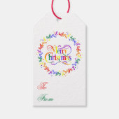 Rainbow Frohe Weihnachtsfeiertag Geschenkanhänger (Vorderseite)