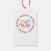 Rainbow Frohe Weihnachtsfeiertag Geschenkanhänger (Rückseite)
