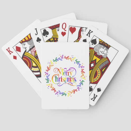 Rainbow Frohe Weihnachtskleider Spielkarten (Rückseite)