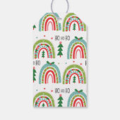 Rainbow Frohe Weihnachtsmarke Geschenkanhänger (Rückseite)