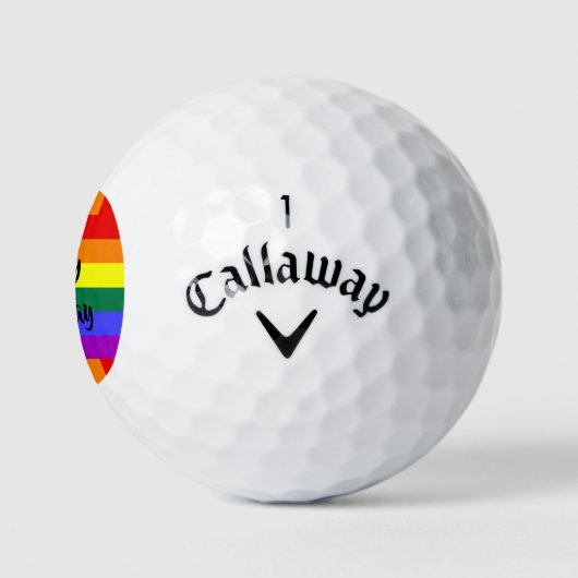 #rainbow-fröhliche Geburtstagsbälle Golfball (Logo)