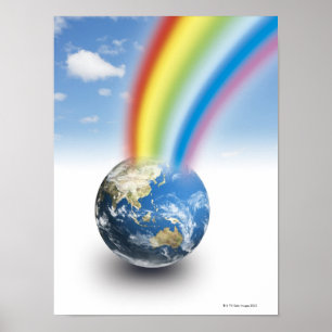 Rainbow from Earth Poster
