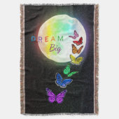 Rainbow Full Moon & Rainbow Butterfets Dream Big Decke (Vorderseite Vertikal)
