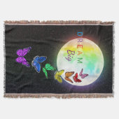 Rainbow Full Moon & Rainbow Butterfets Dream Big Decke (Vorderseite)
