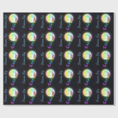 Rainbow Full Moon & Rainbow Butterfets Dream Big Geschenkpapier (Flach)