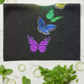 Rainbow Full Moon & Rainbow Butterfets Dream Big Geschirrtuch (Gefaltet)