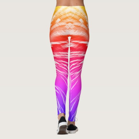 Rainbow Fun Bright Fireworks Leggings (Rückseite)