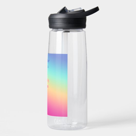 Rainbow Fun Chug, Name + 5 Benutzerdefinierte Text Trinkflasche (Links)