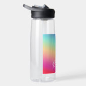 Rainbow Fun Chug, Name + 5 Benutzerdefinierte Text Trinkflasche (Rechts)