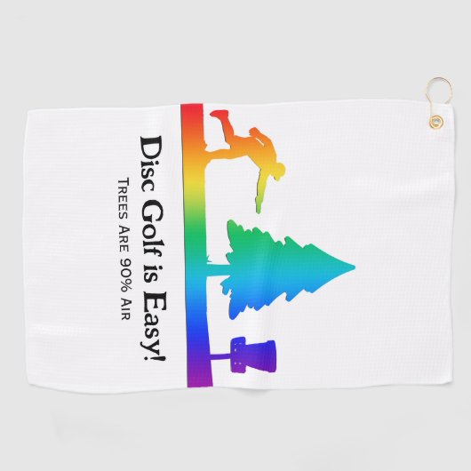 Rainbow Funny Disk Golf Putting Tree Hindernis Golfhandtuch (Horizontal)
