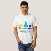Rainbow Funny Disk Golf Putting Tree Hindernis T-Shirt (Vorne ganz)