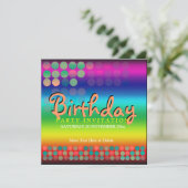 Rainbow Funtimes Geburtstagsparty Einladung (Stehend Vorderseite)