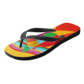 Rainbow Fusion Abstract Flip Flops Badesandalen (Schrägansicht)