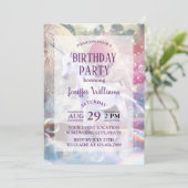 Rainbow-Galaxie-Mops, der im Weltraum einhorn reit Einladung (Stehend Vorderseite)