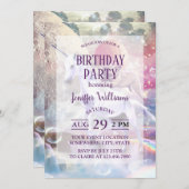 Rainbow-Galaxie-Mops, der im Weltraum einhorn reit Einladung (Vorne/Hinten)