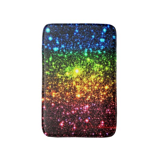 Rainbow Galaxy Bathmat Badematte (Vorderseite Vertikal)