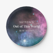 Rainbow Galaxy Birthday Pappteller (Vorderseite)