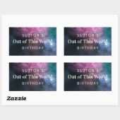 Rainbow Galaxy Birthday Rechteckiger Aufkleber (Blatt)