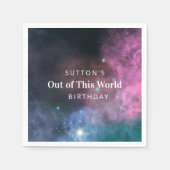 Rainbow Galaxy Birthday Serviette (Vorderseite)