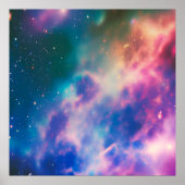 Rainbow Galaxy Blooming Poster (Vorne)
