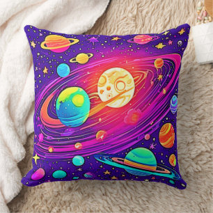 Rainbow Galaxy: Cartoon Spaß Kissen