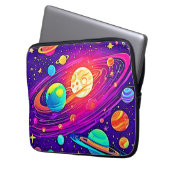 Rainbow Galaxy: Cartoon Spaß Laptopschutzhülle (Vorderseite Links)