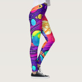 Rainbow Galaxy: Cartoon Spaß Leggings (Rechts)