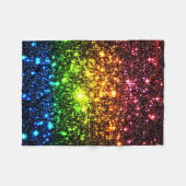 Rainbow Galaxy Fleece Blanket (Vorderseite (Horizontal))