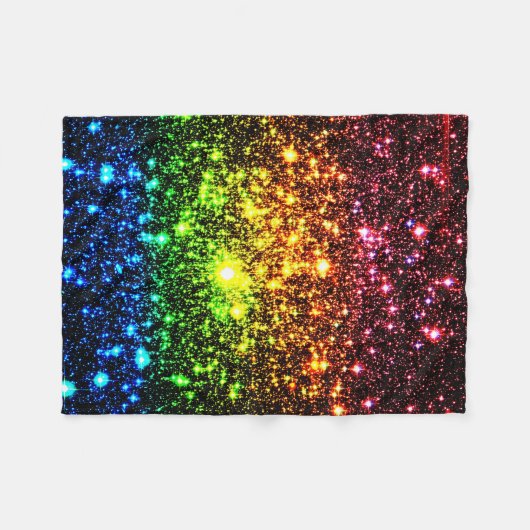 Rainbow Galaxy Fleece Blanket (Vorderseite (Horizontal))
